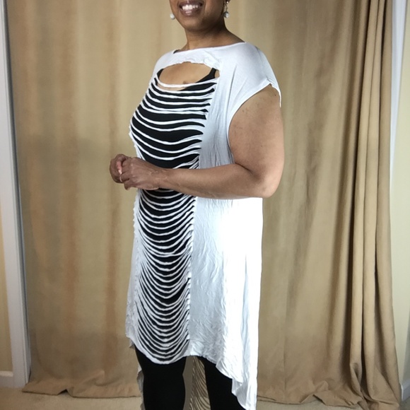 NWT Sleeveless Hi-Lo Dress w/ Slash Detail size 3X - Picture 10 of 16